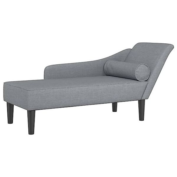 vidaXL Chaiselongue, Chaiselongue mit Kissen Hellgrau Stoff günstig online kaufen