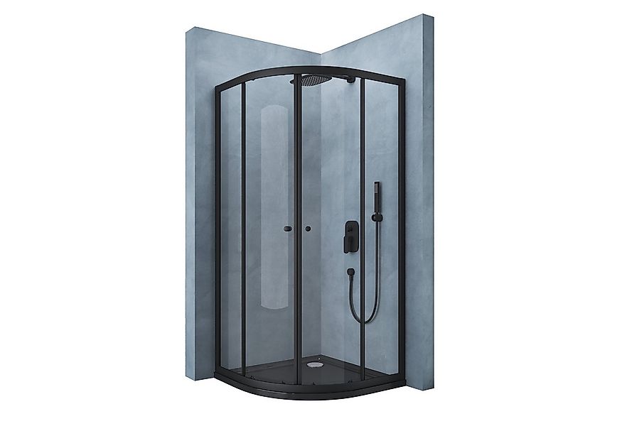 doporro Eckdusche Duschkabine Viertelkreis 2 Schiebetüren Klarglas Groß Ans günstig online kaufen