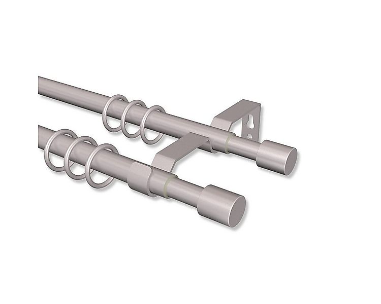 INTERDECO Gardinenstange Hera Livo, 2-läufig, Ø 16/13 mm, ausziehbar, Silbe günstig online kaufen