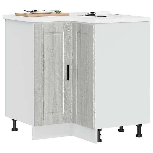 vidaXL Schrankmodule Küchen-Eckunterschrank Porto Grau Sonoma Holzwerkstoff günstig online kaufen