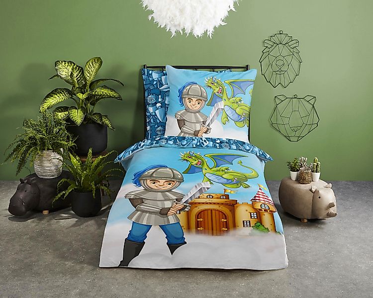 good morning Kinderbettwäsche Knight, Renforcé, 2 günstig online kaufen