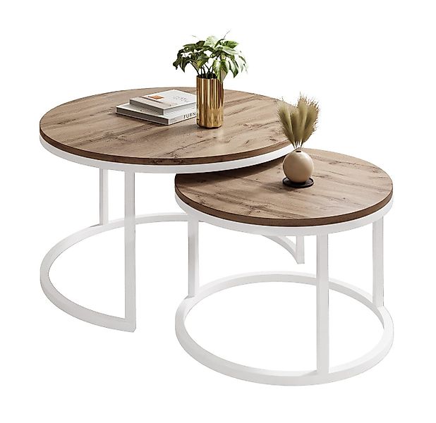 Lookway Couchtisch CIRI 2in1 LOFT Runder günstig online kaufen