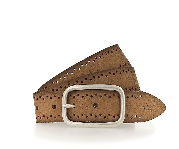 MUSTANG Ledergürtel Robustes, genarbtes Rindsleder mit Lochstanzung, 3,5 cm günstig online kaufen