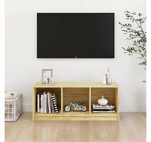 furnicato TV-Schrank 104x33x41 cm Massivholz Kiefer günstig online kaufen