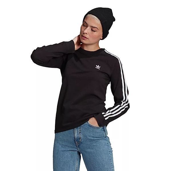 Adidas Originals 3 Stripes Langarm-t-shirt 46 Black günstig online kaufen