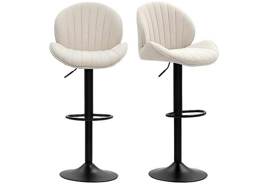 SeedWave Barhocker 2er Set Barstühle Chenille Höhenverstellbar 360° Drehbar günstig online kaufen