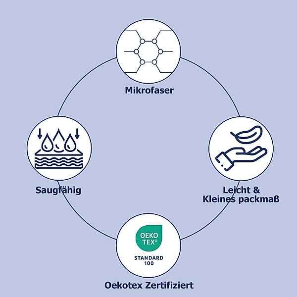 hip Reisehandtuch Parada, Microfaser (1-St), Mikrofaser, günstig online kaufen