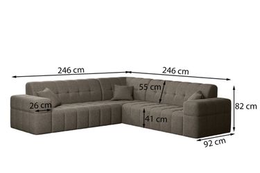 Fun Möbel Ecksofa Ecksofa Designersofa NANCY günstig online kaufen