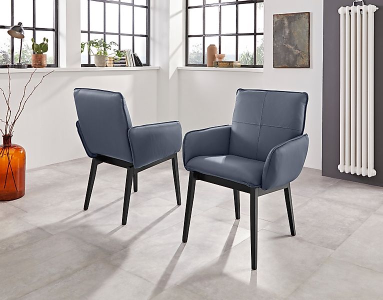 Home affaire Armlehnstuhl "Model 6" (Set) 2 Stk.Bezug in Microfaser oder Le günstig online kaufen