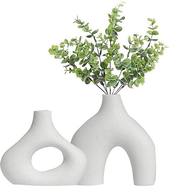 NUODWELL Dekovase 2 Stücke Keramikvase, Moderne günstig online kaufen