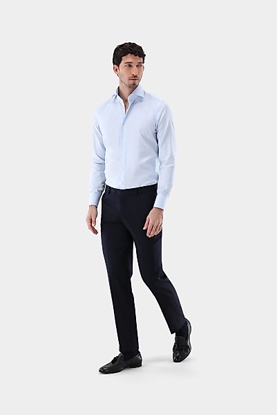 Twill Hemd mit Struktur Tailor Fit Hellblau günstig online kaufen