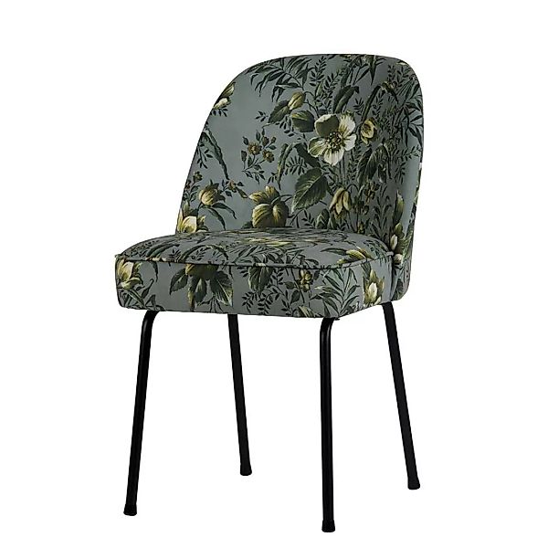 Samt Esstisch Stühle im Retrostil Mohnblumen Motiven (2er Set) günstig online kaufen