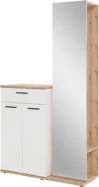 HBZ Garderoben-Set "Kompaktgarderobe, BxHxT 105x188x38 cm mit Spiegel", (2 günstig online kaufen