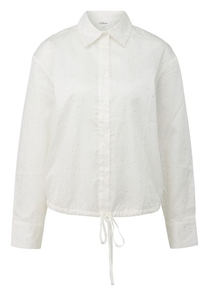s.Oliver Langarmbluse Bluse Hemdbluse mit Glitzersteinen günstig online kaufen