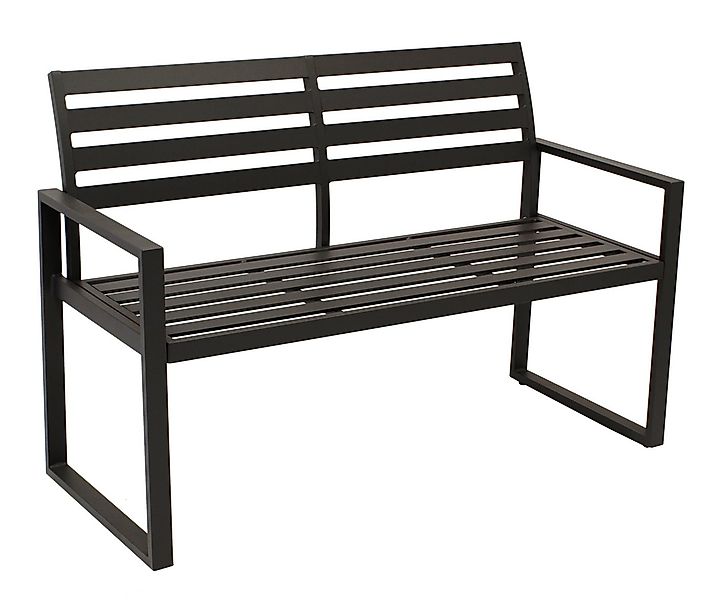 DEGAMO Gartenbank ATLANTA, 2-sitzer 123cm, Aluminium rostfrei in schwarz, m günstig online kaufen
