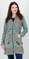 DEPROC Active Fleecejacke "Patchwork NUNAVUT LONG WMN" auch in Großen Größe günstig online kaufen