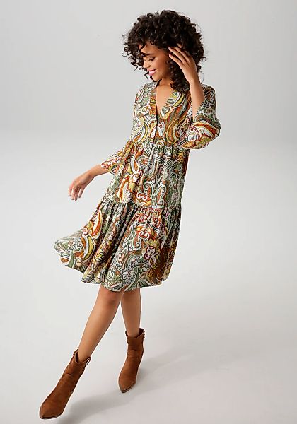 Aniston CASUAL Tunikakleid mit farbharmonischem, großflächigen Paisley-Must günstig online kaufen
