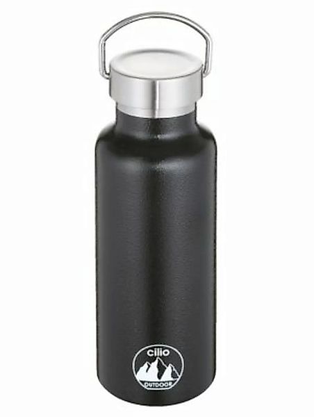 Cilio Isoliertrinkflasche 'GRIGIO', 750 ml Edelstahl lackiert schwarz günstig online kaufen