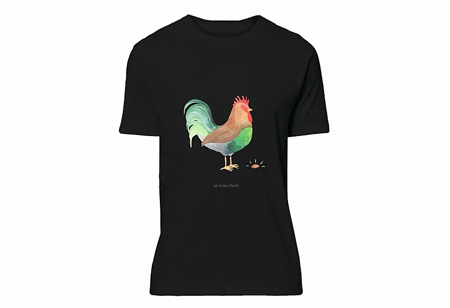 Mr. & Mrs. Panda T-Shirt Hahn mit Korn - Schwarz - Geschenk, Schlafshirt, S günstig online kaufen
