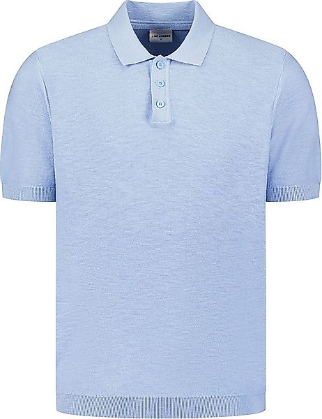 No Excess Knitted Slub Poloshirt Hellblau - Größe XXL günstig online kaufen