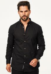 behype Langarmhemd aus Leinen im Regular-Fit günstig online kaufen