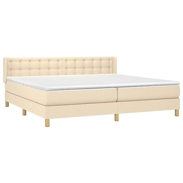 vidaXL Boxspringbett mit Matratze Creme 180x200 cm Stoff 3130614 günstig online kaufen