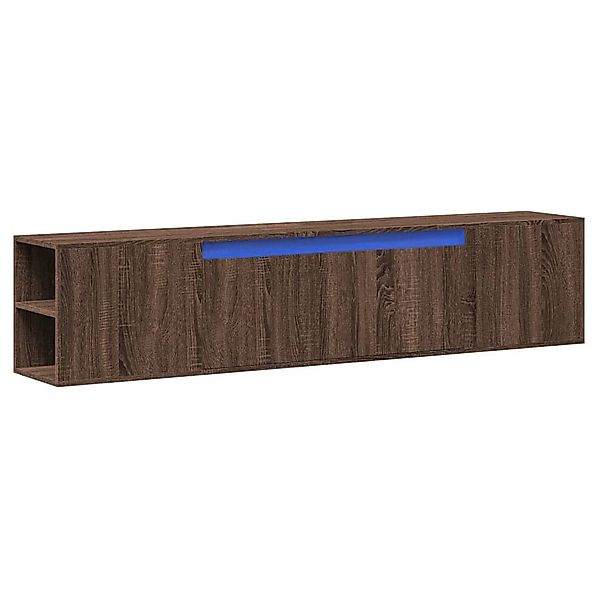 vidaXL TV-Wand TV-Wandschrank mit LED-Beleuchtung Braun günstig online kaufen