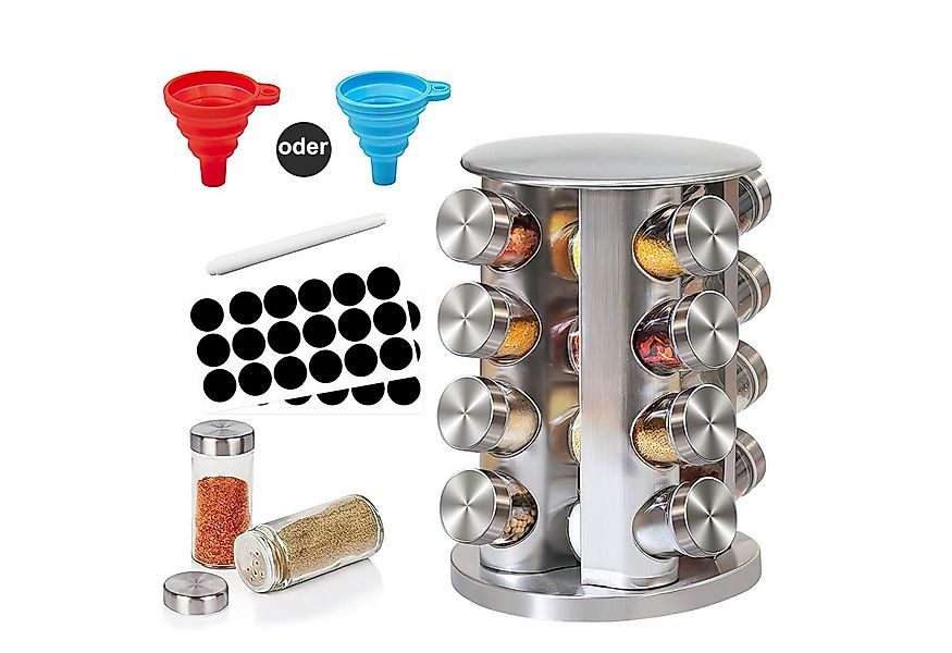 HEYHIPPO Gewürzkarussell 360° drehbares Gewürzregal, Küchengewürzregal mit günstig online kaufen