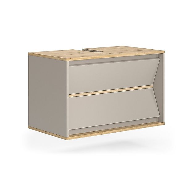 Vicco Waschbeckenunterschrank Edelin, Cashmere/Artisan, 80 x 50 cm mit 2 Sc günstig online kaufen