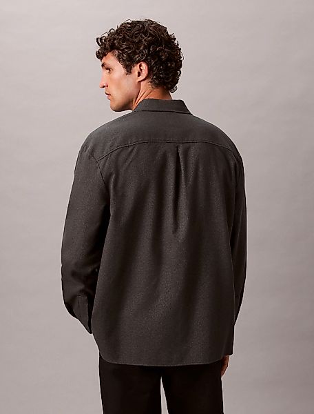 Calvin Klein Flanellhemd "LS MELANGE FLANNEL EASY SHIRT", Mit Rundhalsaussc günstig online kaufen