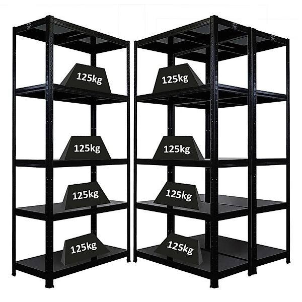 PROREGAL Mega Deal 3x Schwerlastregal Ragnar HxBxT 180x90x40cm 5 Stahlplatt günstig online kaufen