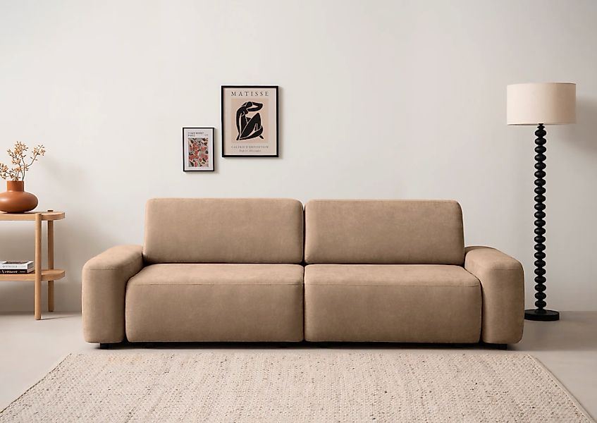 Home affaire 3-Sitzer "TORGE (257cm), Sofa,Schlafsofa in Cord, Samtvelours, günstig online kaufen