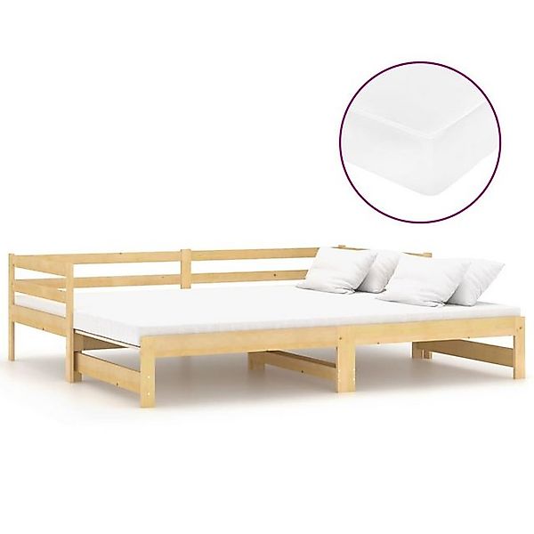 vidaXL Bett Ausziehbares Tagesbett 2x(90x200) cm Massivholz Kiefer günstig online kaufen