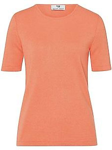 Rundhals-Pullover aus Seide Kaschmir Peter Hahn orange günstig online kaufen