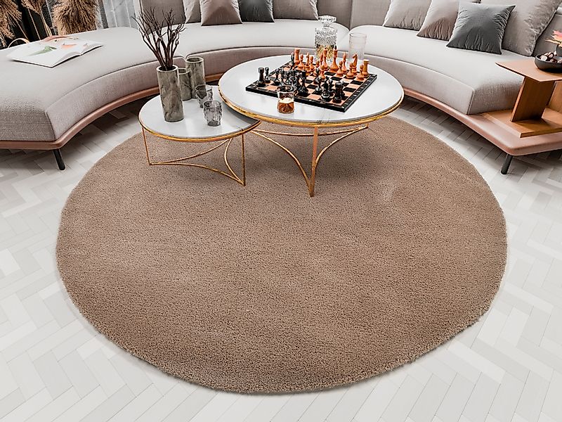 OCI DIE TEPPICHMARKE Hochflor-Teppich »Soft Dream«, rund, 30 mm Höhe, beson günstig online kaufen