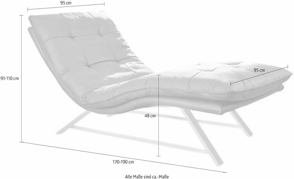 W.SCHILLIG Relaxliege »daily dreams«, in Waffelkissen-Optik, wahlweise mit günstig online kaufen