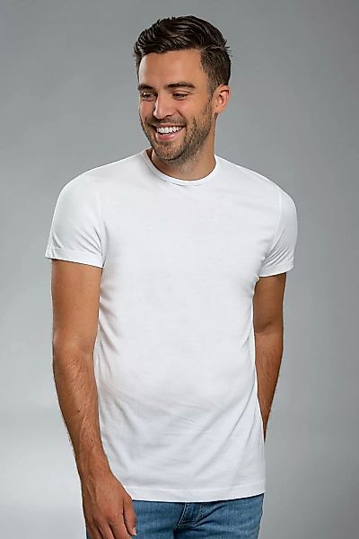 Suitable Ota T-Shirt Rundhalsausschnitt Weiß 6-Pack - Größe L günstig online kaufen