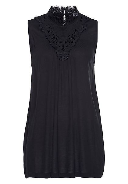 LASCANA Spitzentop mit modischem Stehkragen, elegantes günstig online kaufen