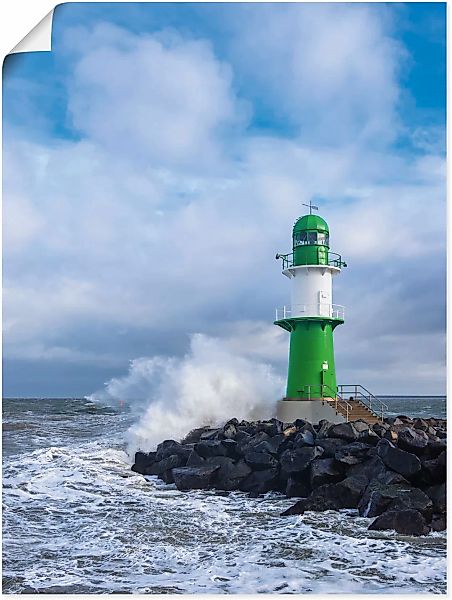 Artland Wandbild "Mole an der Ostseeküste in Warnemünde", Gebäude, (1 St.), günstig online kaufen