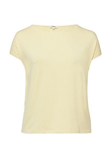 s.Oliver Kurzarmshirt T-Shirt Fließendes Jersey-Shirt mit überschnittenen S günstig online kaufen