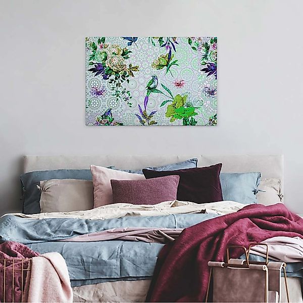 A.S. Création Leinwandbild "mosaic garden" Kunst  Vögel 1 Stk. tlg. Mosaik günstig online kaufen