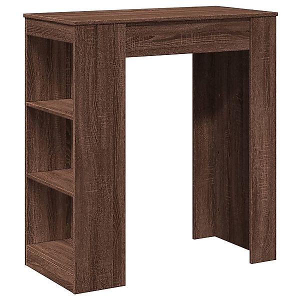 vidaXL Esstisch Bartisch mit Regal Braun günstig online kaufen