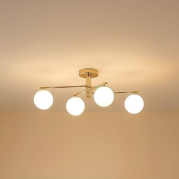 Deckenleuchte Bumerang, gold, 4-flammig günstig online kaufen