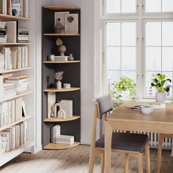 Vicco Eckregal Ecki, Anthrazit/Goldkraft Eiche, 40 günstig online kaufen