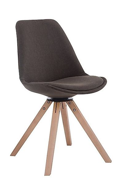 CLP Esszimmerstuhl Troyes Stoff Square, drehbar, eckige Holzbeine günstig online kaufen