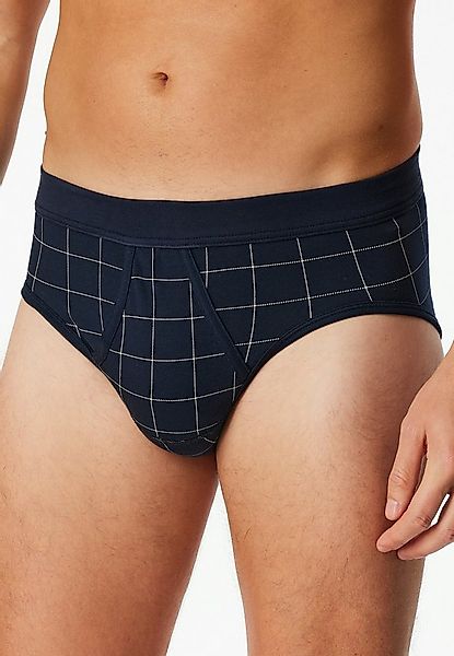 Schiesser Slip Fine Interlock mit Eingriff, kariert günstig online kaufen