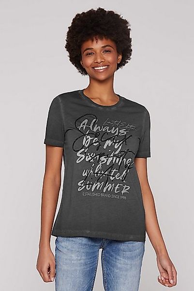 SOCCX Kurzarmshirt mit Pailletten-Schriftzug günstig online kaufen