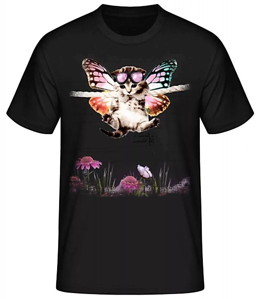 Katze Schmetterling · Männer Basic T-Shirt günstig online kaufen