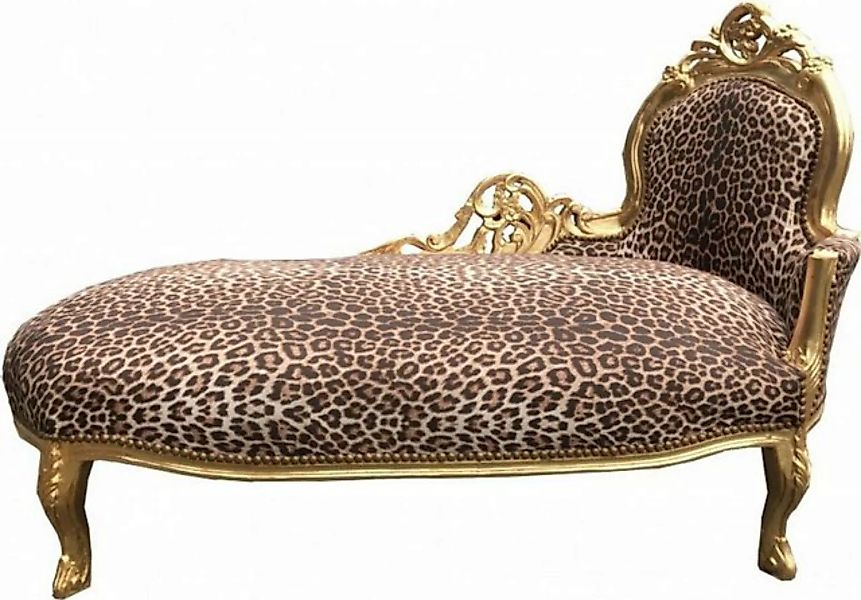 Casa Padrino Chaiselongue Barock Chaiselongue King Leopard / Gold - Möbel L günstig online kaufen