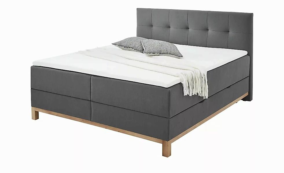 maison bleue Boxspringbett mit Bettkasten Mara ¦ grau ¦ Maße (cm): B: 182 H günstig online kaufen
